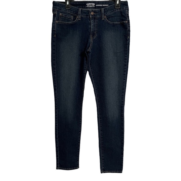 Signature by Levi Strauss & Co. Modern Skinny Dark Wash Jeans Size 12 L/C - Picture 1 of 13